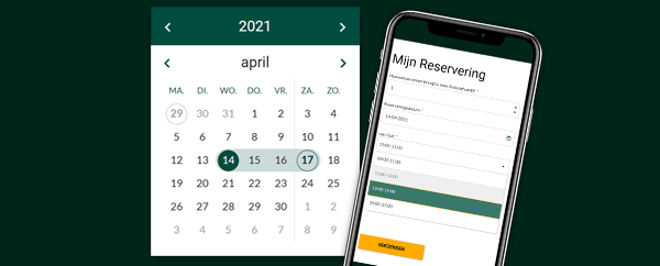 Afspraken en reserveringen formulier component