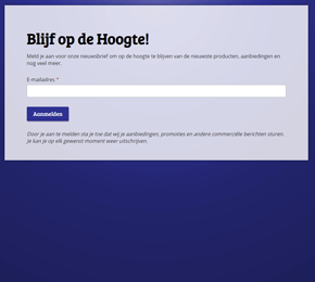 Template voor een nieuwsbrief-aanmeldingsformulier