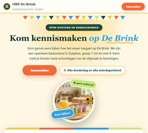 Aanmeldformulier voor een open dag of rondleiding