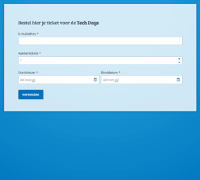 Een formuliertemplate voor meerdaagse evenementen
