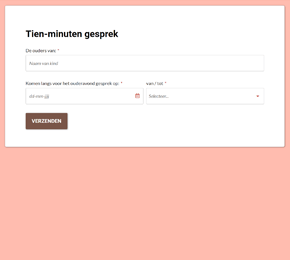 Een formuliertemplate voor tijdgebonden afspraken