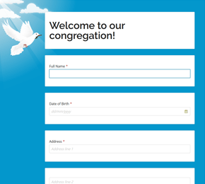 The Church Membership Registration form template