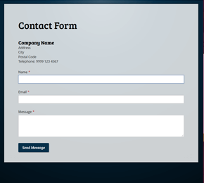 The Contact Form template