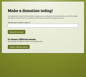 The Donation Form template