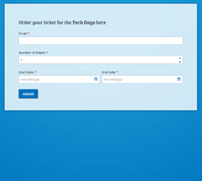 A form template for multi-day events