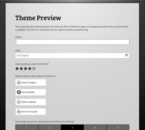 The Elegant Black form theme