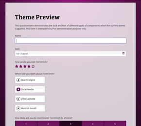 The Elegant Dark Eggplant Violet form theme