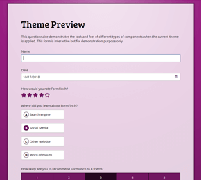 The Elegant Light Eggplant Violet form theme