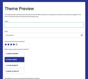 The Material Design Bay Of Many Blue Java Green form theme