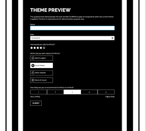 The Pinstripe form theme